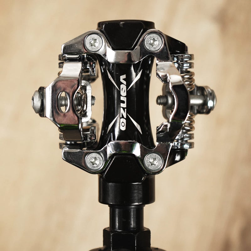 VENZO MTB Mountain Bike Sealed Clipless Pedals Compatible with Shimano SPD Type Cleats SM-SH51 MTB Shoes - Easy Clip in - Image 4